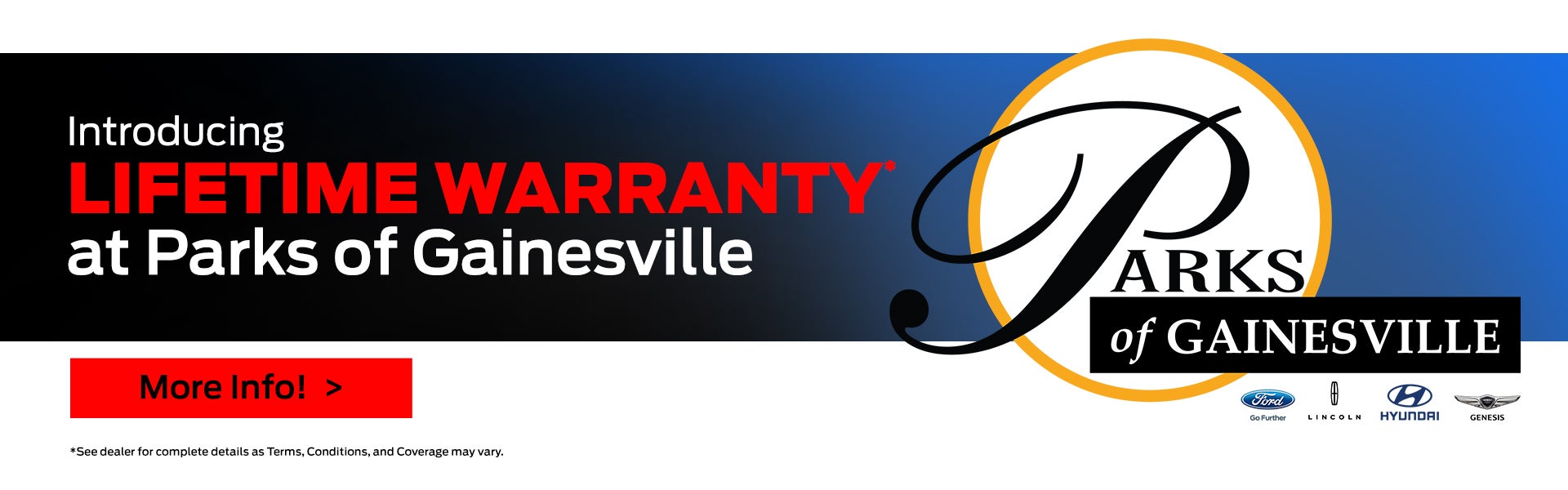 Lifetime Powertrain Warranty at Parks Ford of Gainesville